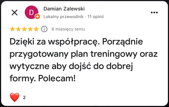 Opinia w Google