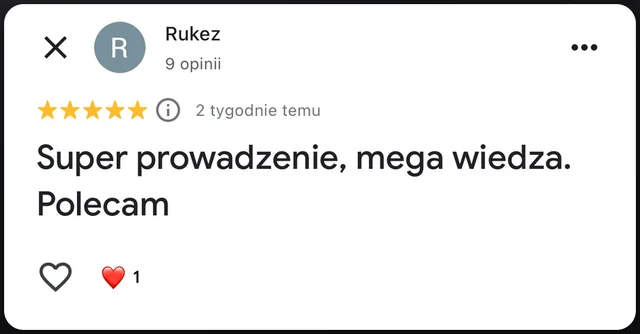 Opinia w Google