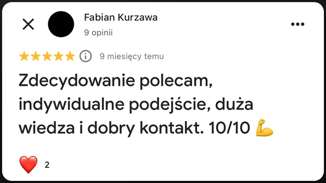 Opinia w Google