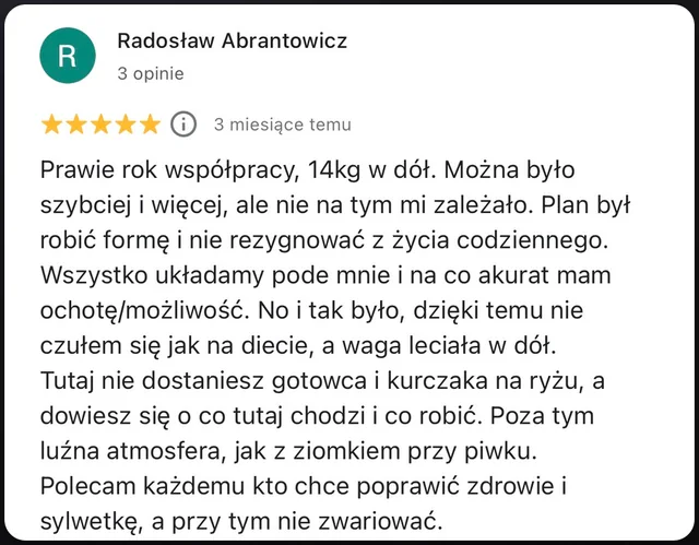 Opinia w Google